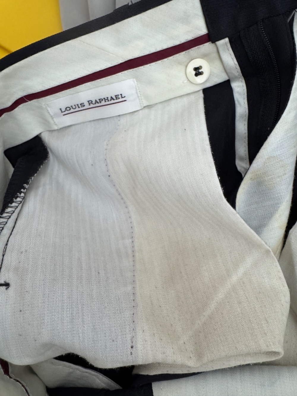 Louis Raphael Black Pleated Dress pants W 31' x Inseam 30" straight wool & poly - Picture 12 of 12